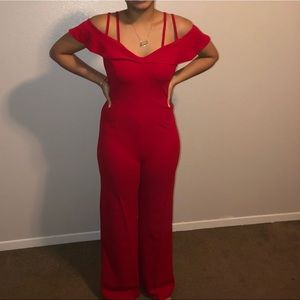 Red Dressy Jumpsuit
